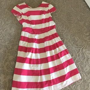 Pink and white striped dress